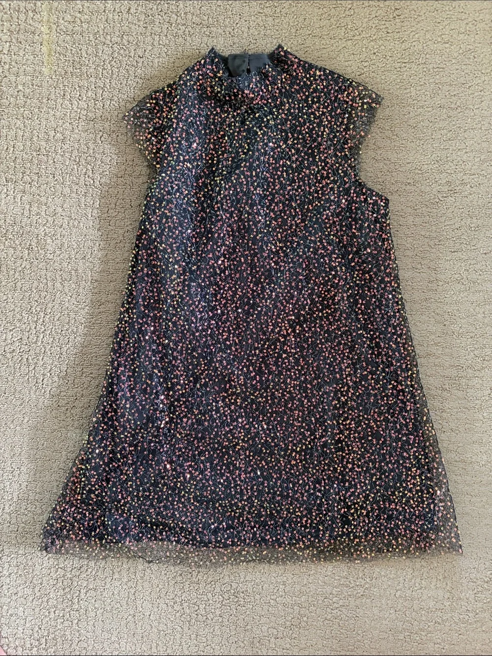 Joyfolie Black Sleeveless Sequin Dress
